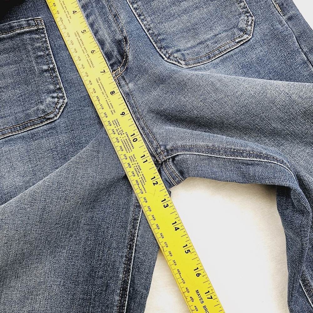 Oat New York Womens 6 28 Cropped Wide Leg High Rise Medium Wash Jeans - Picture 9 of 11